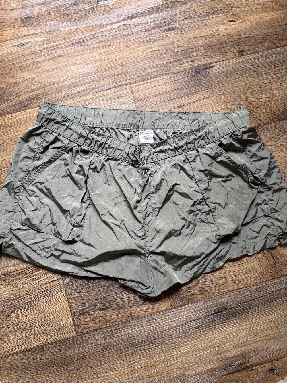 No Boundaries Olive Athletic Drawstring Shorts